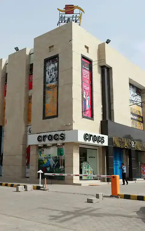 Mall 1 retail frontage in Gulberg, Lahore, with 3M window film on the display glass